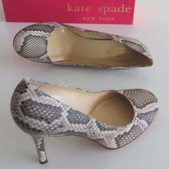 KATE SPADE Karolina sand python print pumps 7 Italy - Picture 7 of 9